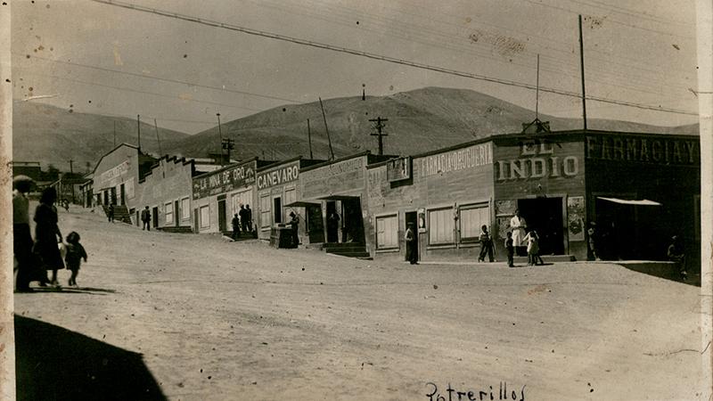 Calle Comercio. Potrerillos, ca. 1930. N° de inventario A3-0099.