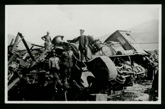 Personal del ferrocarril. Chañaral, noviembre 1922. N° de inventario A20016.