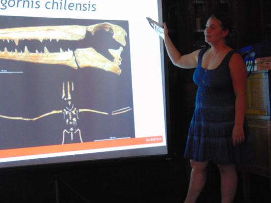 Carolina Simón expuso el caso del "Pelagornis chilensis".
